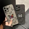 Ins Laser Astronaut Sterne Schmetterling Matte Leder Telefon Fall Für Iphone 14 13 12 11 Pro Max 14plus 14pro Stoßfest stoßstange Abdeckung