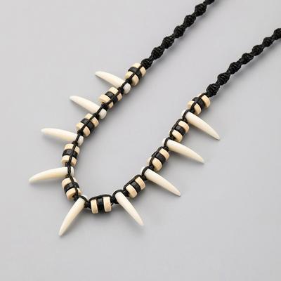 Moda Dokuma Bohem Taklit Kurt Dişleri Kolye Çift Kolye Muska Hediye Kendin Yap Dekorasyon