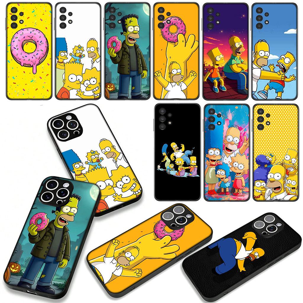 Cartoon S-Simpsons-Funny Barts Phone Cover for Apple iPhone 16 15 14 Plus 13 12 Mini 17 Pro Max + ProMax 16E Air Case