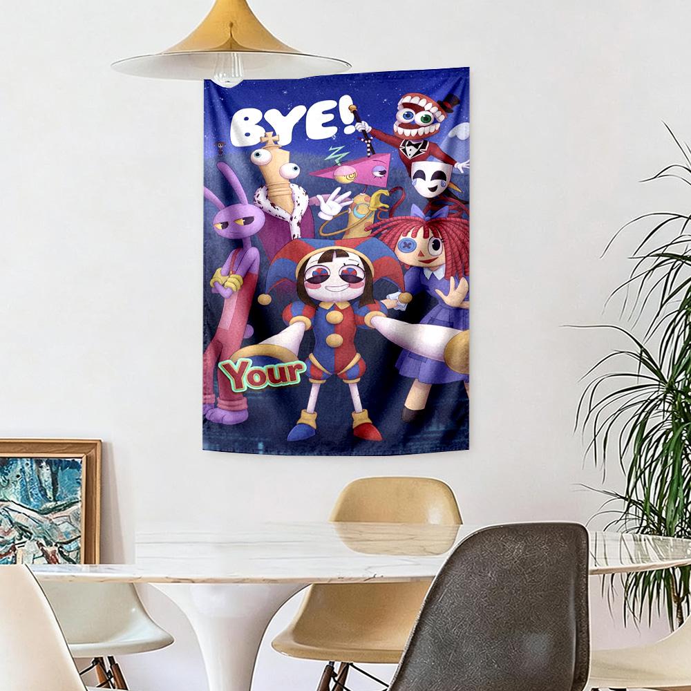 Digitaler Zirkus Individuell Ihr Name Wanddekoration Wandteppich Kunst Für Haustiermemorial Geburtstag Hochzeitsfeier Hintergrund Familien Geschenk