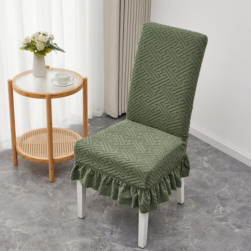 Elastischer Universal-Esszimmerstuhlbezug Neuer Stil Verdickter Esstischstuhlbezug Hockerbezug Stuhlkissen-Set Rückenlehne Integriert