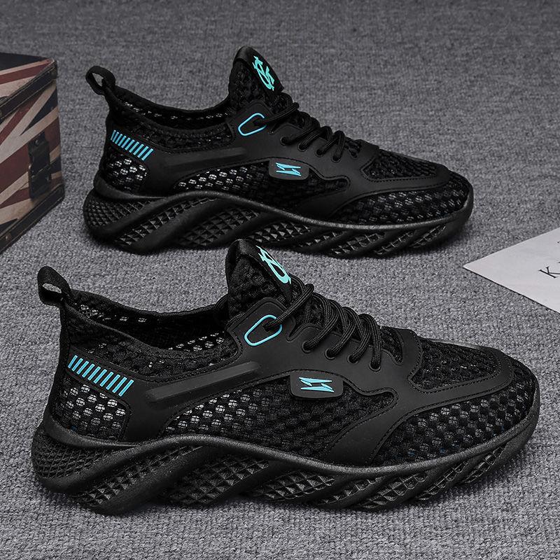 Mesh Shoes Men's New Winter Breathable Hollow Thin Mesh Men's Shoes Mesh Casual Sports Running Air-conditioned Shoes