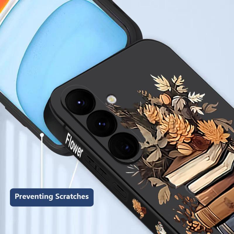 Book Print Case For Samsung Galaxy S24 S25 FE S26 S25 S23 S22 Ultra A17 A56 A16 A55 A25 A15 A36 A54 5G Lanyard Soft Cover