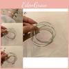 Silver Sophisticated Triple Bell Bracelet For Women Minimalist Bangle Alloy