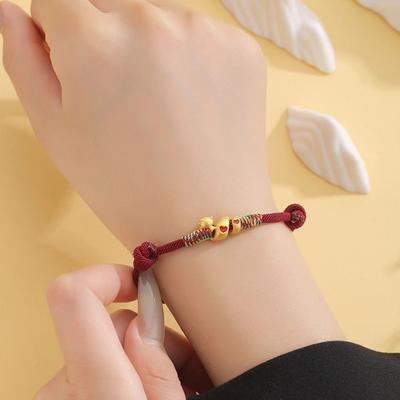 Chinesisches Schlangenarmband für das neue Jahr – Glücksarmband aus rotem Seil – süßes Geschenk