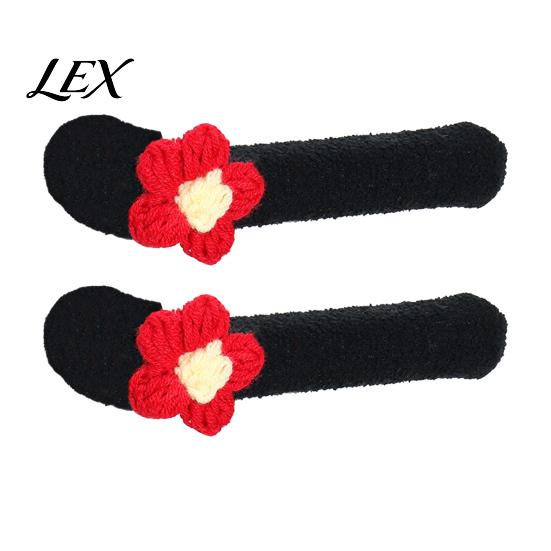 Door Handle Protector 2/4Pcs Flower Cover, Anti-collision Knob Protector, Anti-Static Bedroom Anti-Freeze Lever Sleeve for Home Office