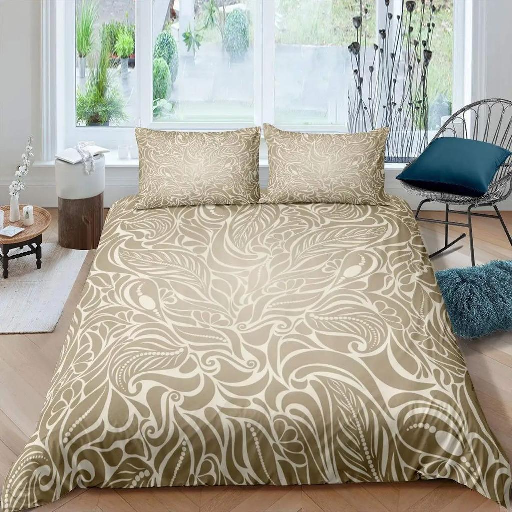 Victoria Baroque Bedroom Quilt Set Three-Piece Bohemian Exotic Duvet Set