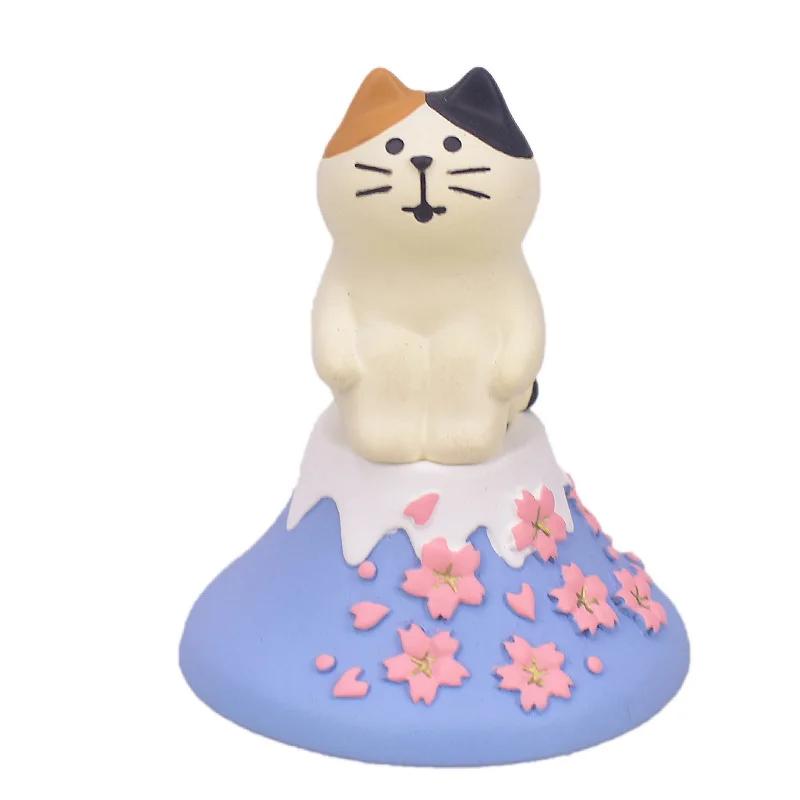 Zakka Summer Day Resin Ornaments watermelon Cat Home Desktop Scenic Decoration Mini Shooting Props Collection Toy for Kids