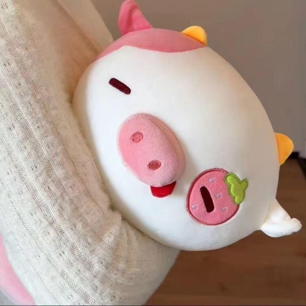Fluffy Strawberry Pig Plush Toys Collection Pink Girlish Heart Cute Toy  Kids Holiday Gifts