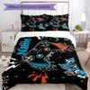 3pcs Custom Name Game Controller Bedding Set Duvet Cover Closure Includes 1 Duvet Cover & 2 Pillowcases, Soft and Comfortable for All Seasons.