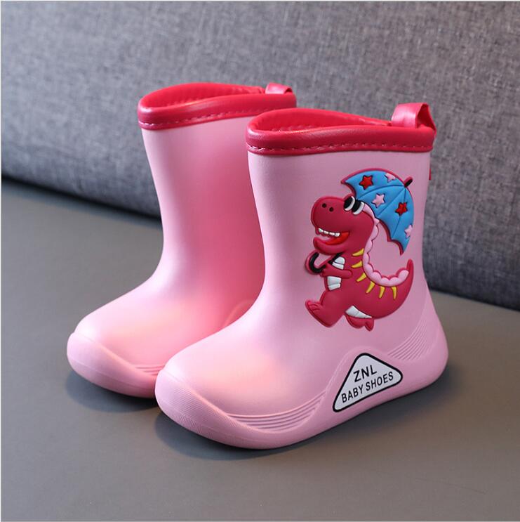Removable Plush Four Seasons Rain Boots Toddler Waterproof Children Shoes Eva Lightweight Warm Kids Water Shoes