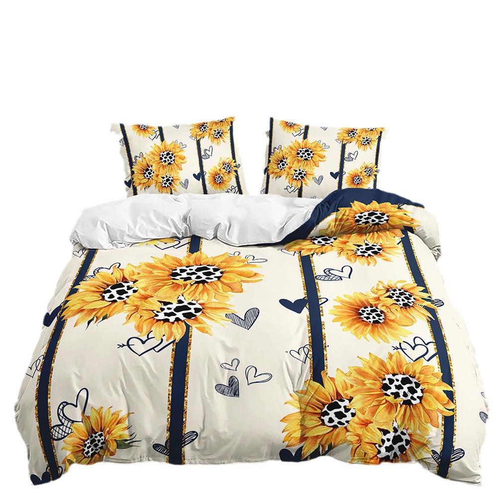 Three-Piece Sunflower Series Quilt Cover Two-Piece Bedding Kit