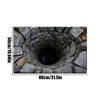 3D Rugs Optical Illusion Anti-Slip Hole Doormat 3D Illusion Hole Rug for Christmas Halloween Bedroom Living Room Bathroom
