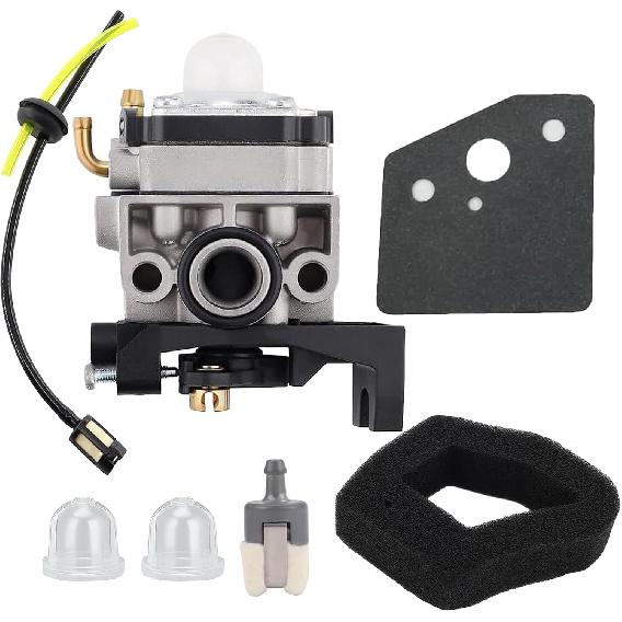 Carburetor Tune Up Kit Compatible with Mantis 7940 7268 7264 Mini Tiller, Fits 25cc Engine with Gasket Fuel Line Filter Kit