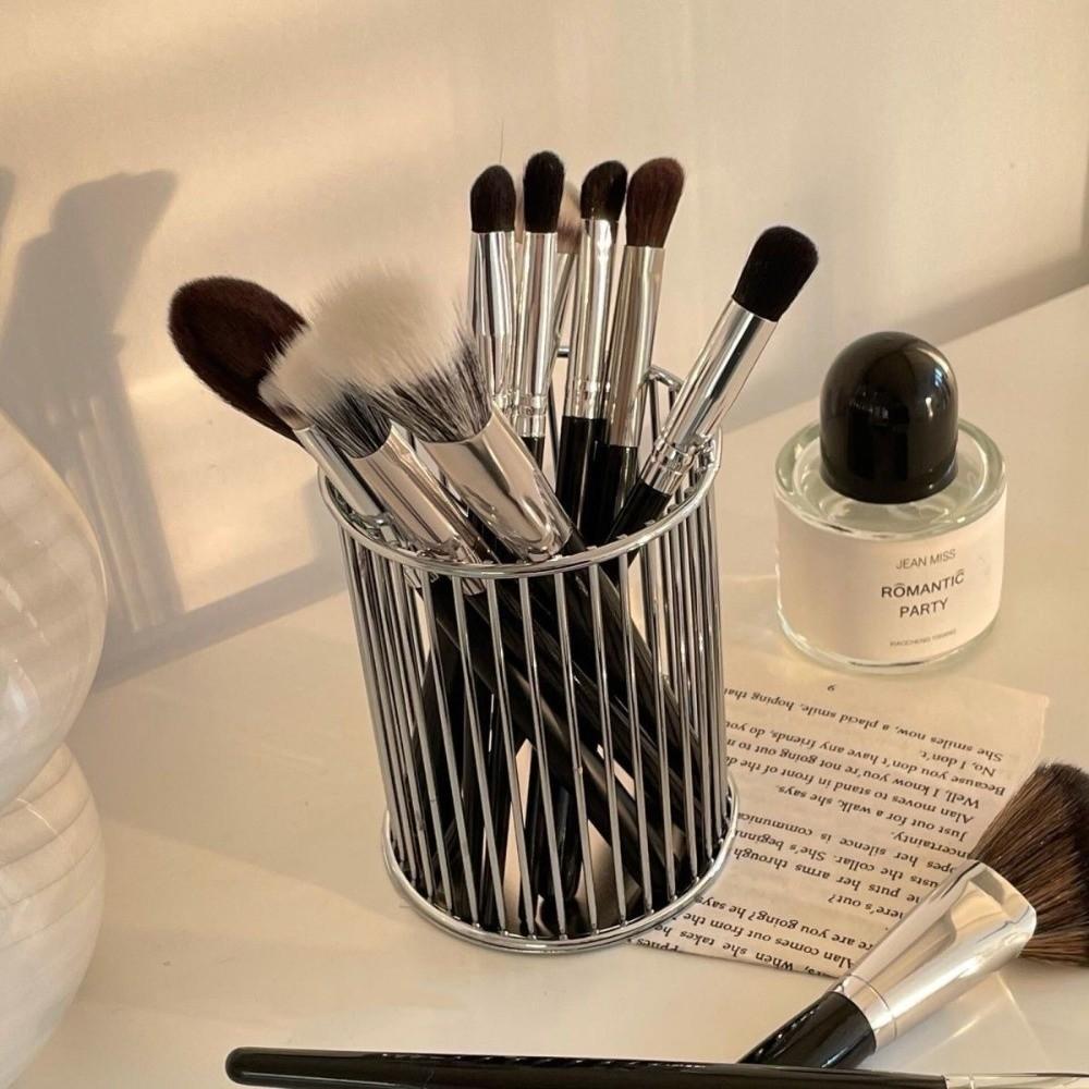 Metal Metal Pen Holder INS Style Pencil Holders New Cylindrical Case  Home Decor