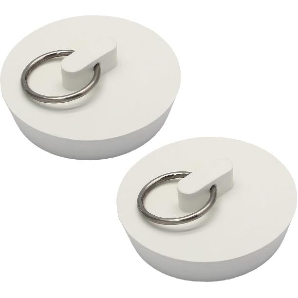 Luomorgo 2 Pack Rubber Drain Stopper - Fits 1-3/4 Inch to 1-7/8 Inch Leak-Proof Plugs for Bathtub & Kitchen Sink, Heavy Duty Bath Tub Seal with