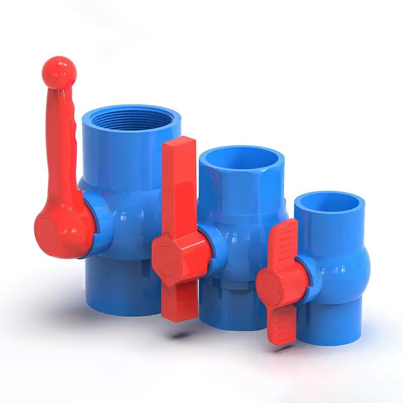 20/32/40/50/63/75/90/110mm Vanne à boisseau sphérique bleue en PVC Raccord de tuyau Vanne à boisseau sphérique Aquarium Bac à poissons Connecteurs d'irrigation de jardin Raccords