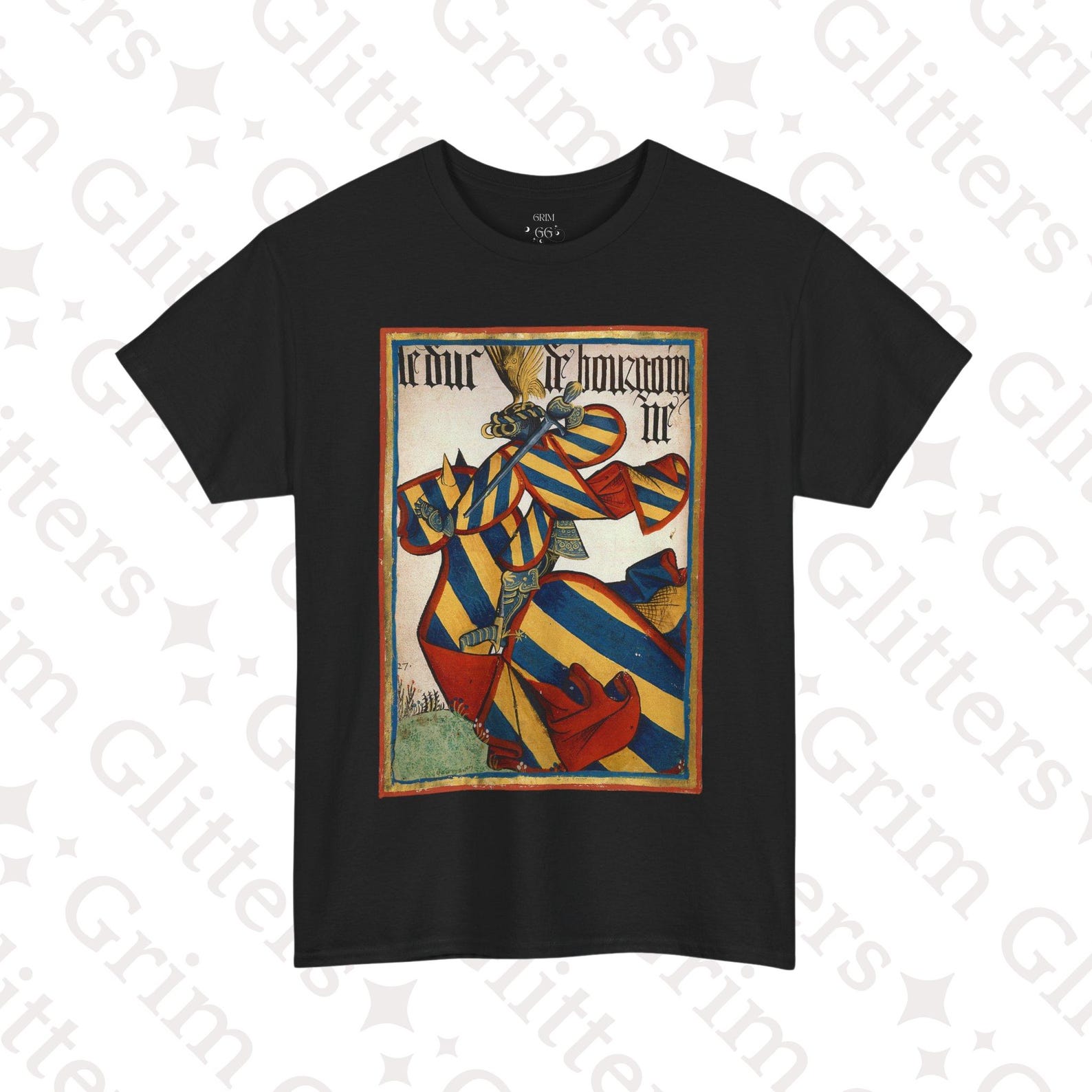 Duke of Burgundy T-Shirt: Medieval Knight Armorial Art S