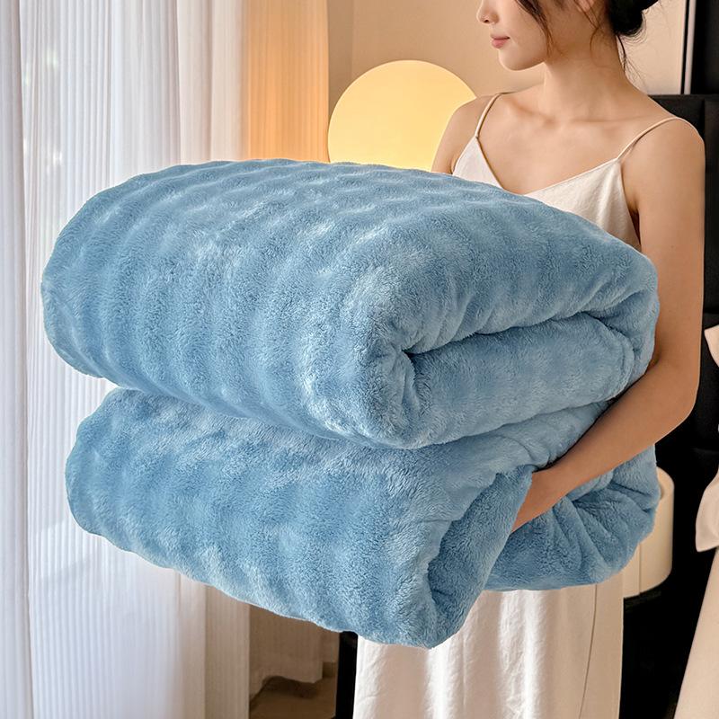 Bubble Velvet Blanket, Thickened Flannel, Coral Velvet Blanket, Office Nap Blanket, Single Air Conditioning Blanket
