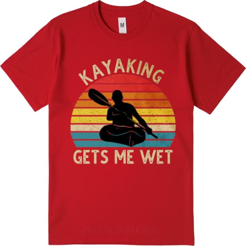 Breathable For Unisex Oneck Tshirt Graphic Kayaking Gets Me Wet Sunset Silhouette Stylish Unisex Teeshirt Lightweight Tee