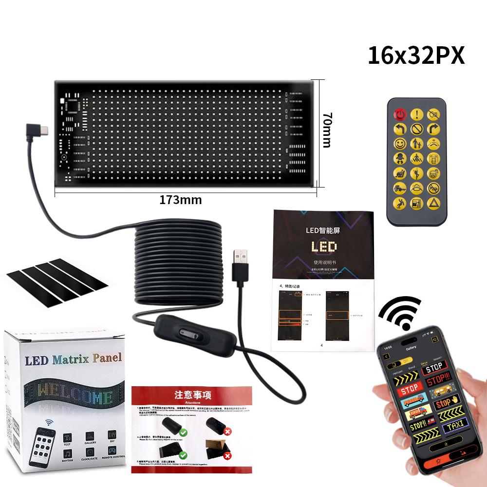 LED Scrolling Advertising Display RGB USB App Bluetooth DIY Devil Eye Overlength Matrix Pixel Panel Pattern Animation Display