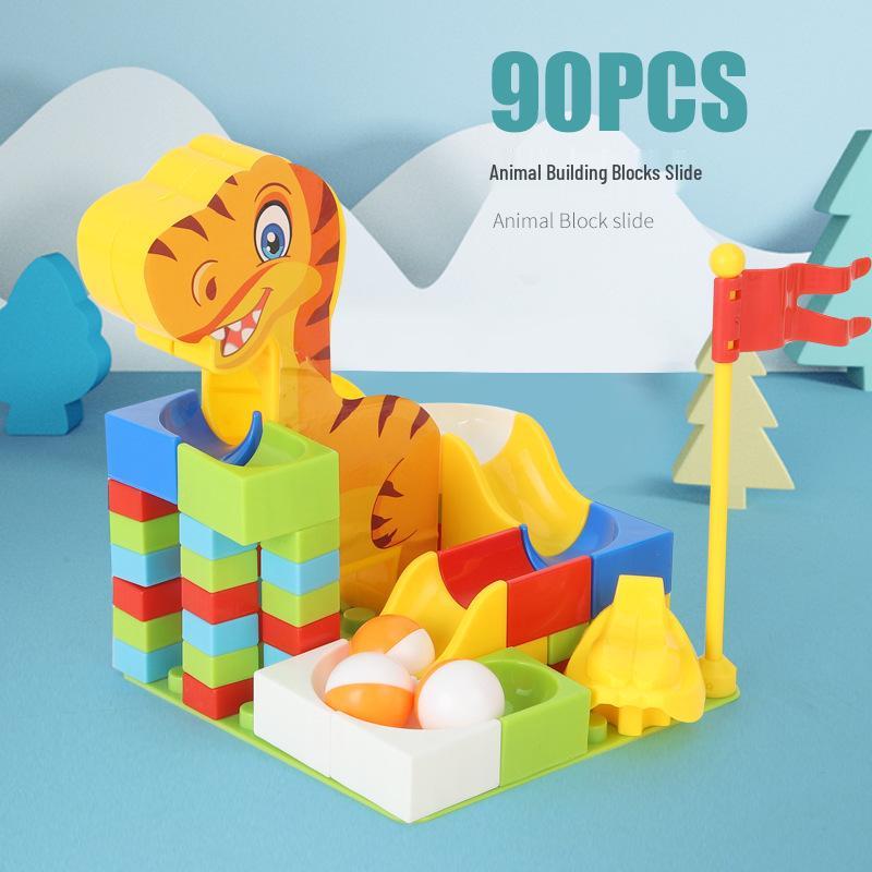 

Большие строительные блоки «Парк динозавров»: Изменяемый мраморный трек для детей от 3 лет, развивающая игрушка на животную тематику для мальчиков и девочек