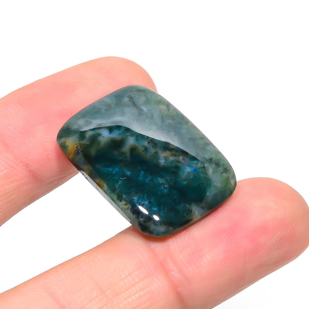 Indian Moss Agate 2.1x3mm Natural Cabochon Fine Loose 31.25Cts. O1e91