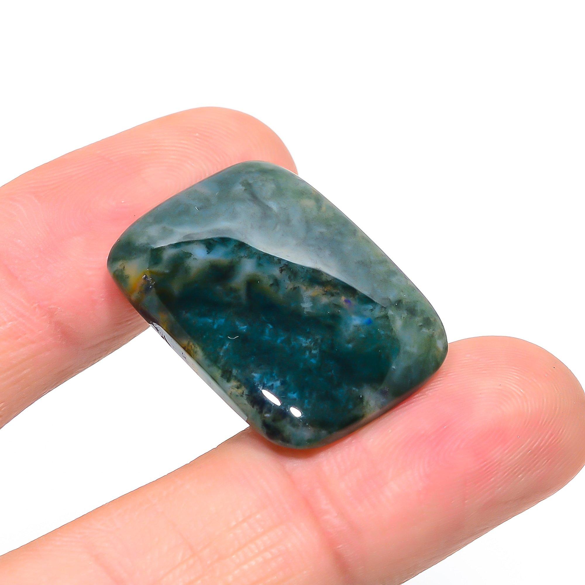

Indian Moss Agate 2.1x3mm Natural Cabochon Fine Loose 31.25Cts. o1e91 зелёный
