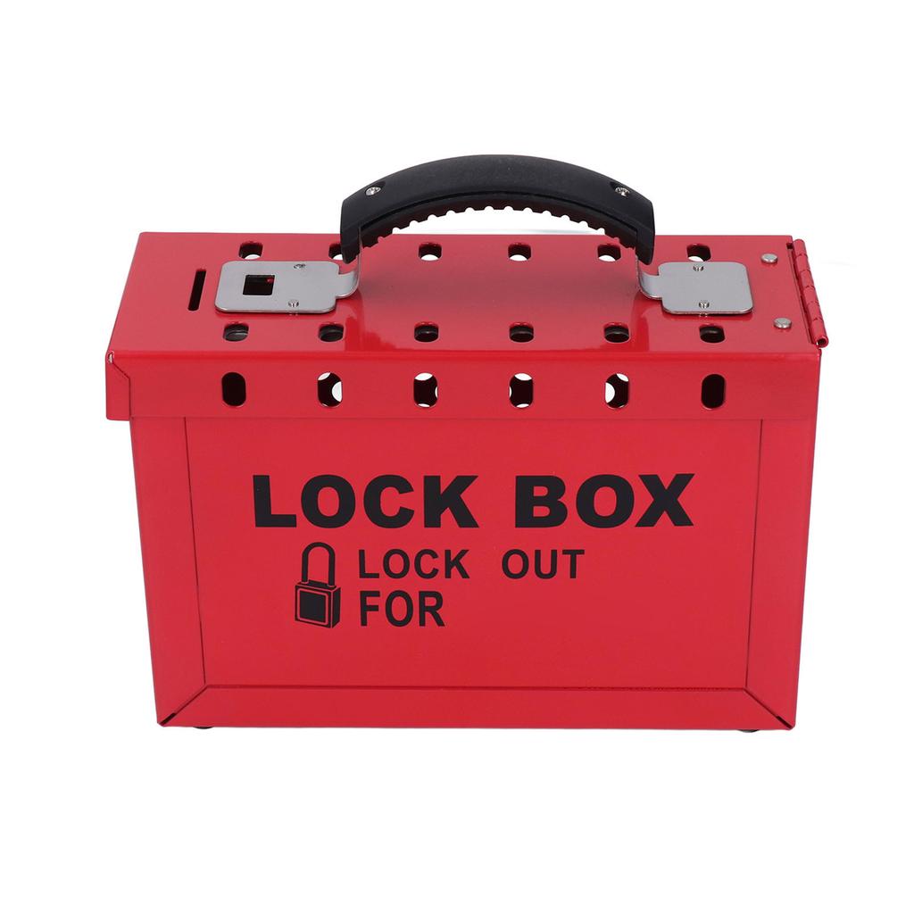 Lockout Box Padlock Set Portable Safety Group Lockout Box with 12 Pcs 38mm Padlocks 24 Pcs Keys