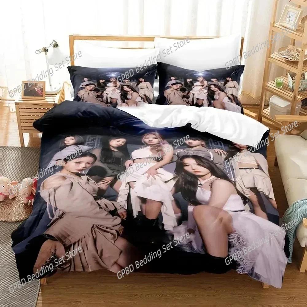 3D Print Kpop Nmixx Comfortable Duvet Quilt Cover Pillowcase Bedding Set Children Bedroom Decoration Home Textile