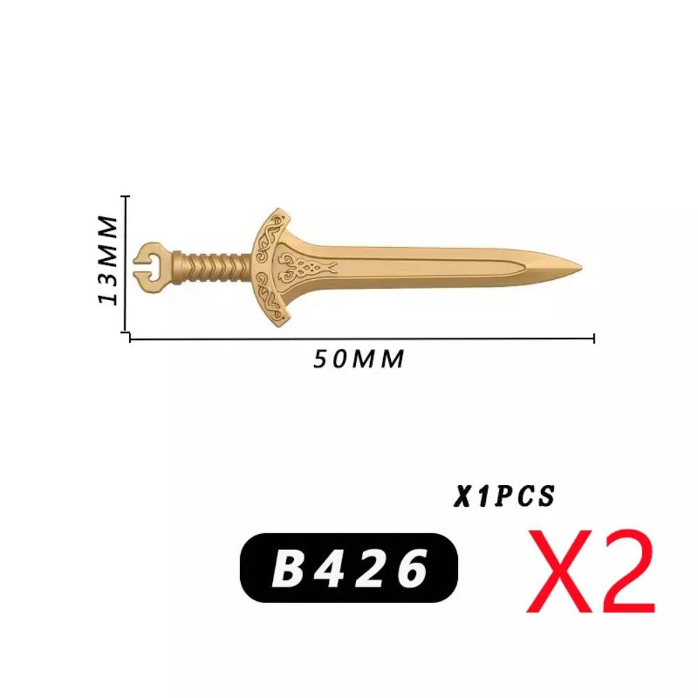 MOC Building Blocks Medieval Military Solider Figures Knights Weapons Accessories Helmet Sword Spear Bow Axe Mini Bricks Toys