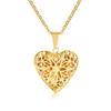 Trendy Stainless Steel Heart Locket Necklace for Women Girls, Can Be Opened Reliquary Pendant,with Family BFF Collar Jewelry