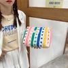 Colorful Striped Polka Dot Cosmetic Case Handheld Sewing Cotton Travel Bag