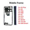 For Honor X6 X6a X6b X6c X7 X7a X7b X7c X8 5G X5 Plus 70 Lite 200 Smart Middle Frame Housing Bezel With Side Button Repair Parts