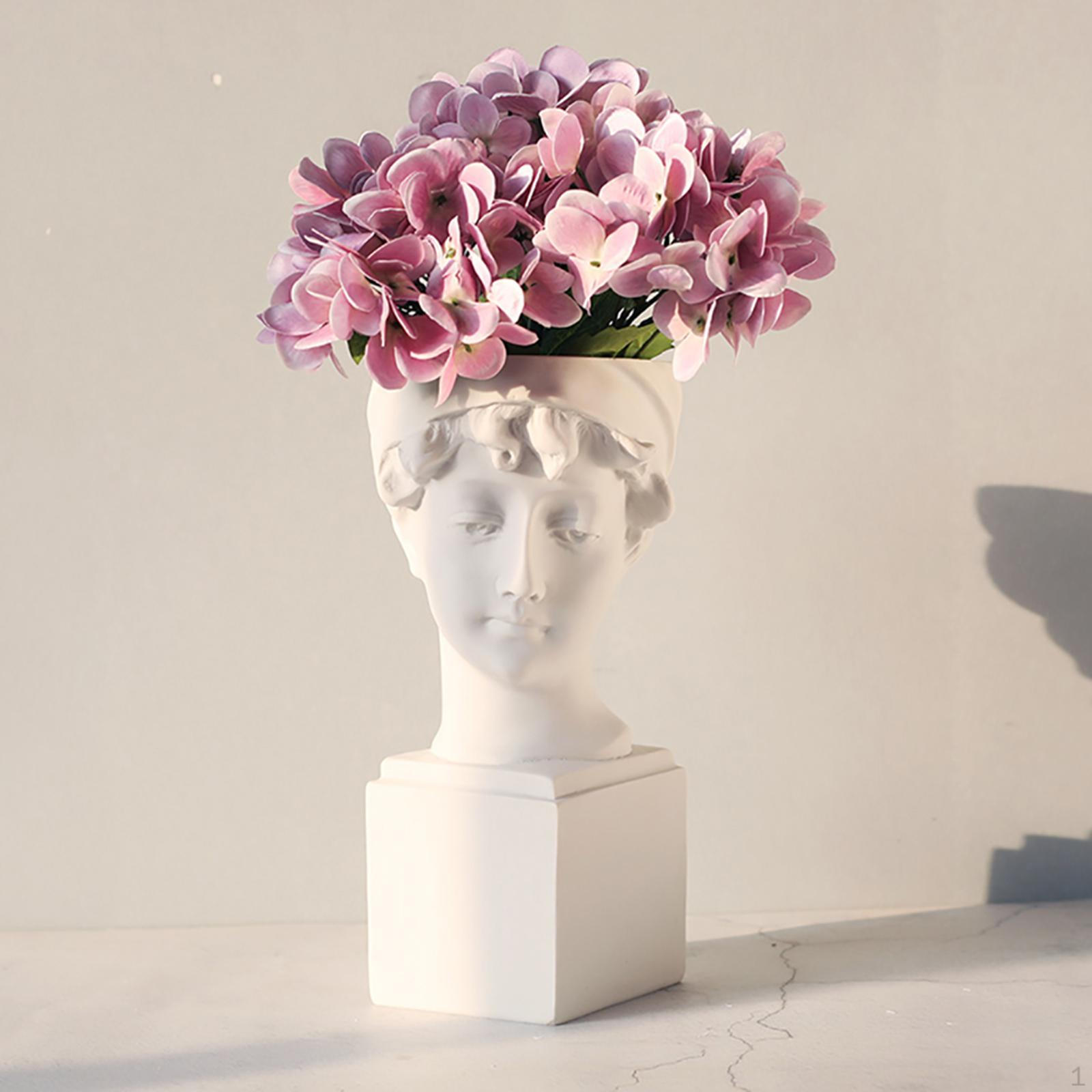 European Style Resin Planter Vase Indoor Inch British Girl Statue Makeup Pen Holder Desktop