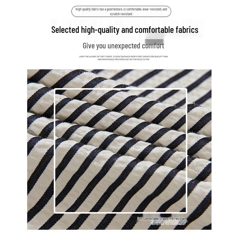 Women's Summer 2025 Striped High-Waisted Wide-Leg Casual Pants