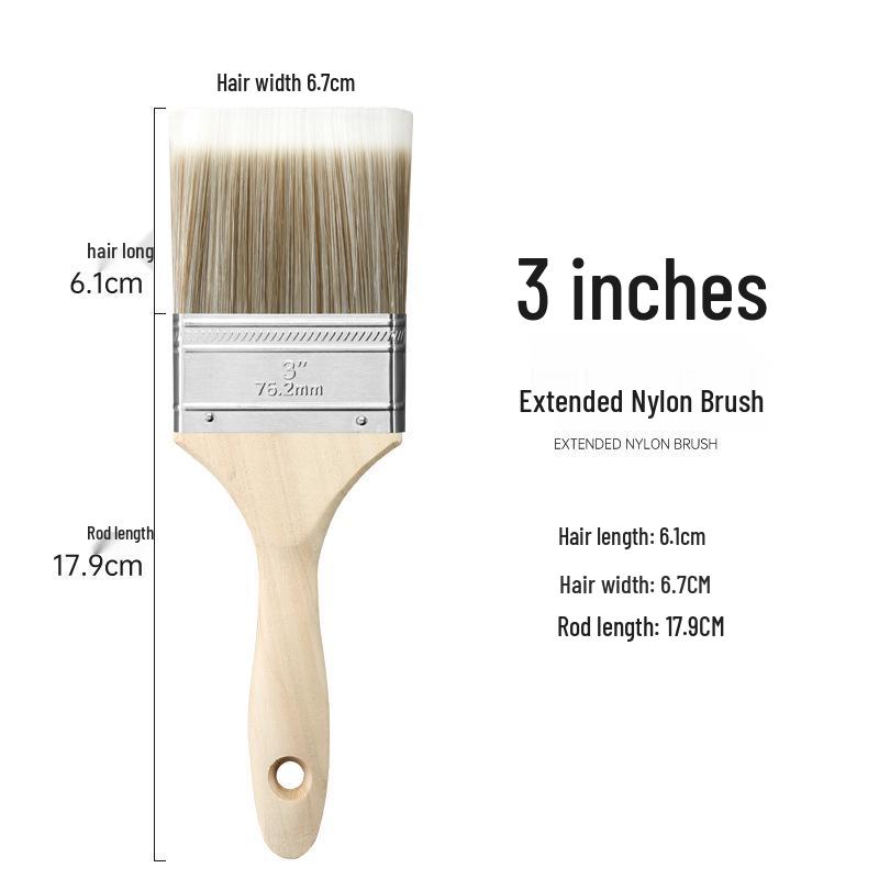Multifunctional Nylon Brush: BBQ, Paint, Cleaning, 1-12 Plate Sizes