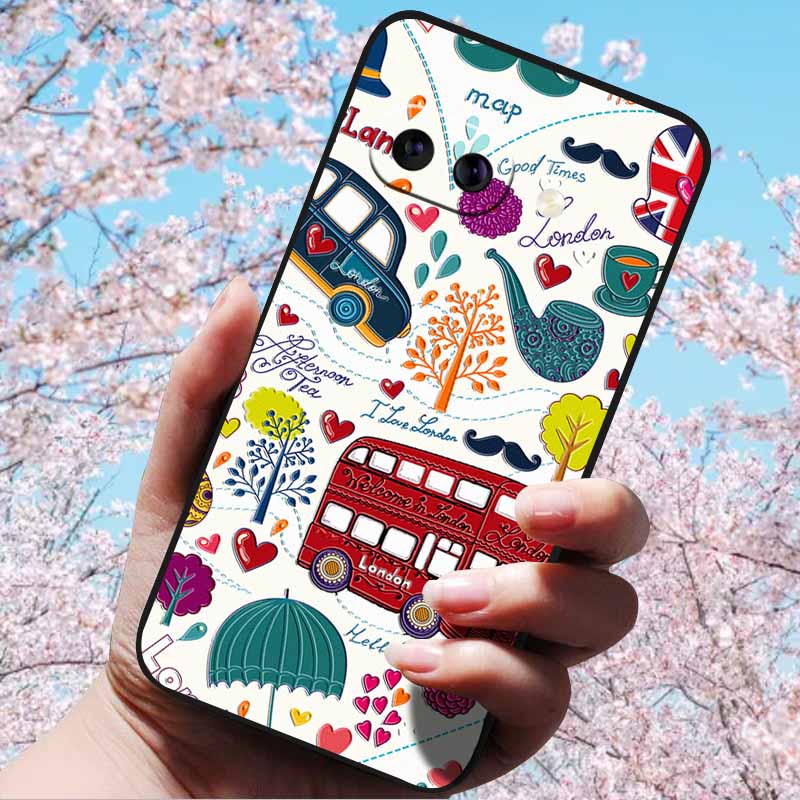 For Google Pixel 9a 3D Relief Flower Emboss Soft Silicone Case Cartoon Painted Back Cover for Google Pixel 9a 9 A 3D Relief Case