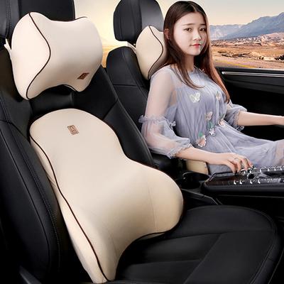 Oreiller de conducteur de voiture en mousse à mémoire de forme, soutien lombaire de voiture, coussin de dos doux pour siège de voiture, oreiller de cou lavable, coussin d'oreiller automatique