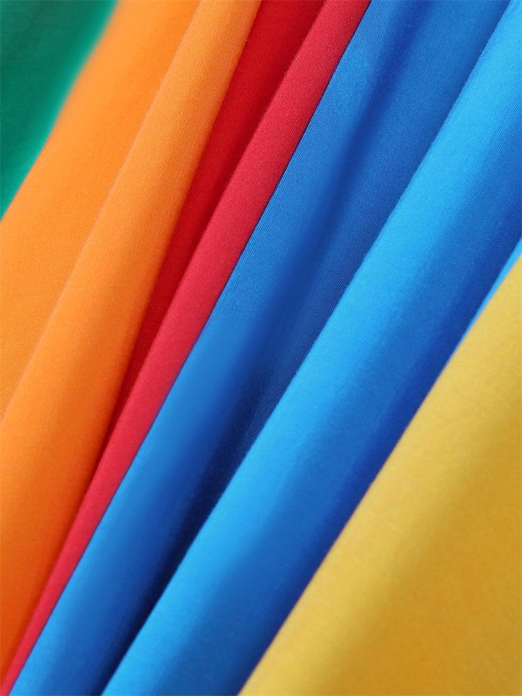 EDOLYNSA Flag Color Printed Boho Hand-knit V Neck Bat Sleeve Beach Dress 2024 Summer Women Loose Kaftan Beachwear Swimsuit Cover Up