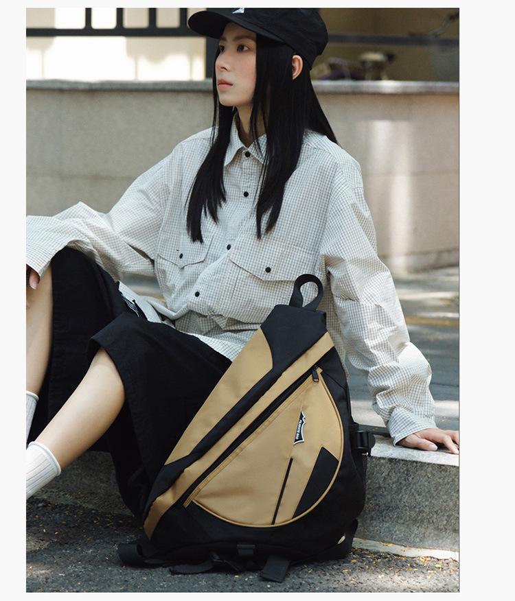 Men's Japanese-Korean Style Waterproof Multi-Functional Crossbody Backpack – Large Capacity for Commuting & Travel.