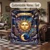 Coperta Cosmica a Tema Spaziale con Nome Personalizzato Testo Coperta Personalizzata Morbida Accogliente per Casa Divano Letto