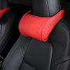 For Tesla Model3/Y Neck / Headrest Pillow Universal Car Neck Pillow For Rest Leather Neck Pillow Memory Cotton Pillow Accessory
