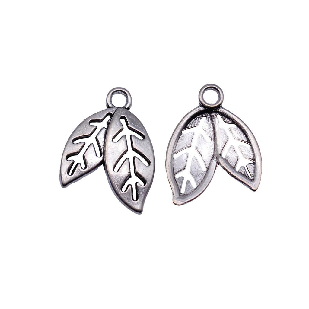 Filigree Leaf Charms Antique Alloy Pendants For Nature Inspired Jewelry