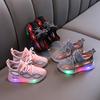 Children'S Led Toddler Shoes Boys Girls Lighted Sneakers Glowing Shoes For Kid Mesh Flying Sneakers Boys Baby With Luminous Sole