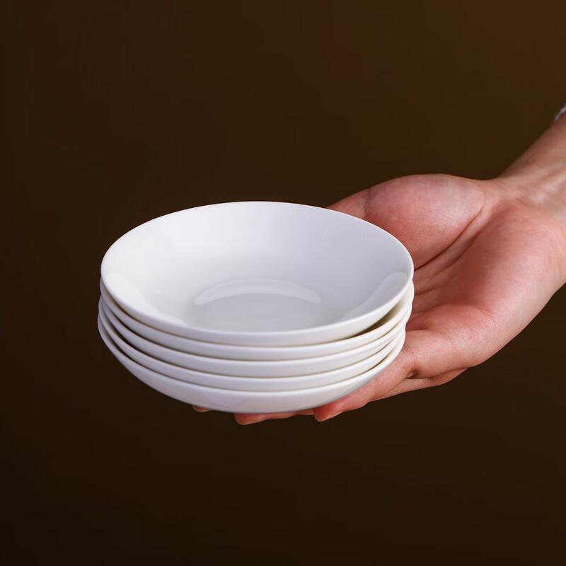 Jingdezhen Pure White Ceramic Sauce Dish Set (4-pack)