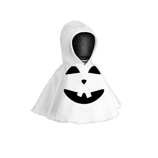 1/6Pcs Halloween Ghost Hoodie Goose Outfits Car Gear Shift Cover Decoration Garden Goose Statue Clothing Auto Hooded Sweatshirt Shift Knob Protector