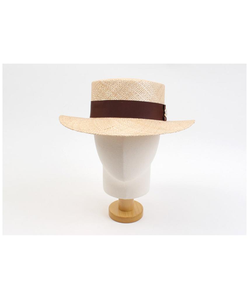 Yunibeosyeolkemiseuteuli Brown Line Bau Flat Fedora Panama Hat