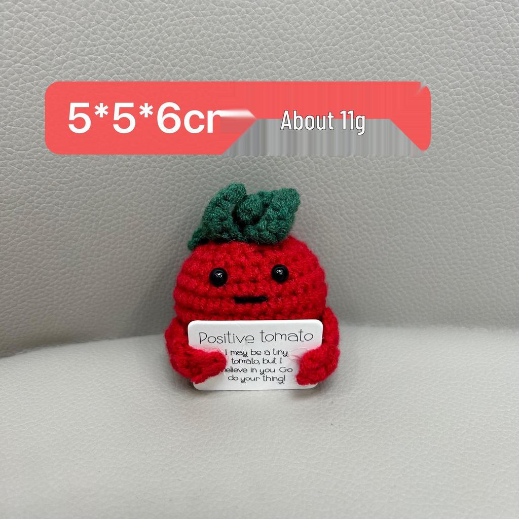 Cross-border Positive Energy Potato Crochet Doll: Humorous Yarn-Knitted Bonsai Ornament and Gift Card