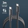 NGS KNOT 100W-3 : Kabel USB C do Type-C o długości 3 m do szybkiego ładowania urządzeń do 100 W. Wysoka kompatybilność. Czarny.